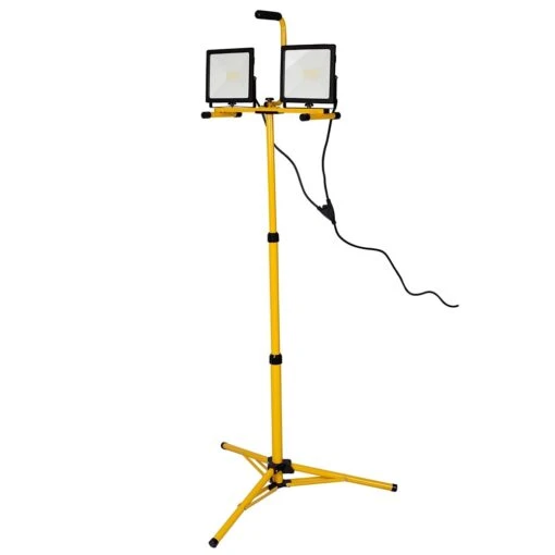 Dual Head Rotating Lamps With Telescoping Adjustable Tripod Stand -Safavieh Winkel Dual Head Rotating Lamps with Telescoping Adjustable Tripod Stand 1