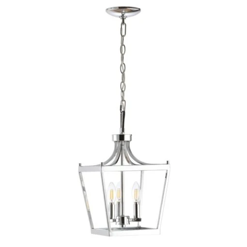 Larton 3 Light 10 Inch Pendant -Safavieh Winkel Larton 3 Light 10 Inch Pendant 7C Chrome 7C 2