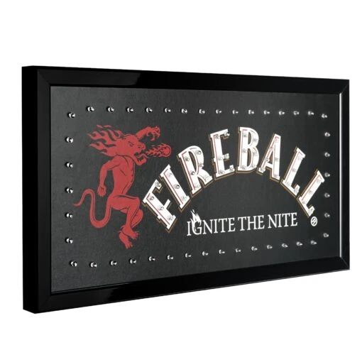 Licensed Fireball Framed Flashing LED Marquee Wall Sign (19"x10") - Red - 19" X 10" -Safavieh Winkel Licensed Fireball Framed Flashing LED Marquee Wall Sign 281922x102229 3