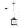 SAFAVIEH Lighting Penryn Outdoor Pendant/Black - 7" W X 7" D X 15-87" H -Safavieh Winkel SAFAVIEH Lighting Penryn Outdoor Pendant Black