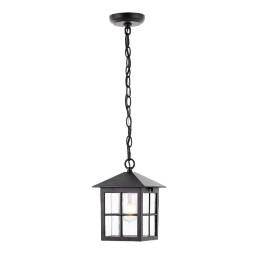 SAFAVIEH Lighting Penryn Outdoor Pendant/Black - 7" W X 7" D X 15-87" H -Safavieh Winkel SAFAVIEH Lighting Penryn Outdoor Pendant Black 3 scaled