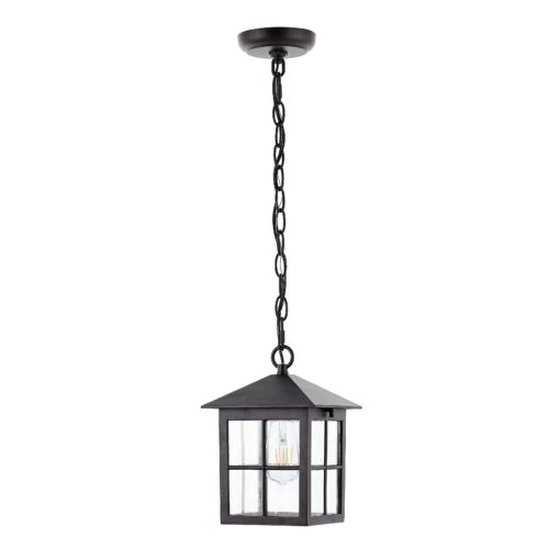 SAFAVIEH Lighting Penryn Outdoor Pendant/Black - 7" W X 7" D X 15-87" H -Safavieh Winkel SAFAVIEH Lighting Penryn Outdoor Pendant Black 4 scaled