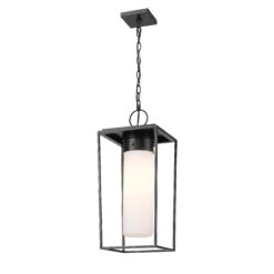 Z-LIte Sheridan 1 Light Outdoor Chain Mount Ceiling Fixture - Black -Safavieh Winkel Sheridan 1 Light Outdoor Chain Mount Ceiling Fixture 4