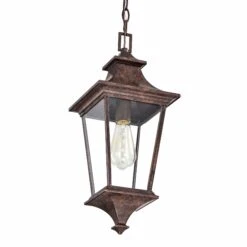 Tannery Bronze Finish Pendnat Light With Die-cast Aluminium - 8*8*21-81 -Safavieh Winkel Tannery Bronze Finish Pendnat Light with Die cast Aluminium 2