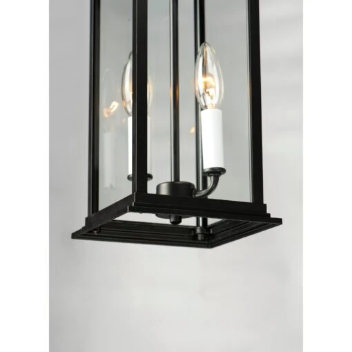 Vicksburg 2-Light 6.75" Wide Black Outdoor Pendant -Safavieh Winkel Vicksburg 2 Light 6.7522 Wide Black Outdoor Pendant 3 scaled