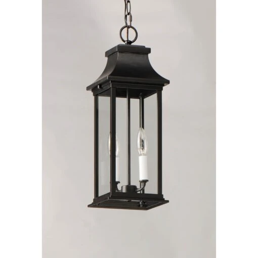 Vicksburg 2-Light 6.75" Wide Black Outdoor Pendant -Safavieh Winkel Vicksburg 2 Light 6.7522 Wide Black Outdoor Pendant scaled