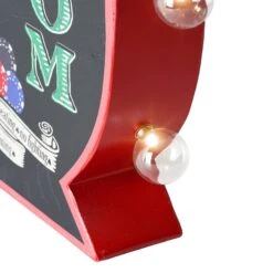 Vintage Game Room Off The Wall LED Marquee Sign - 25" H X 8.25" L - Black, Green, Red - 25" H X 8.25" L X 3" D -Safavieh Winkel Vintage Game Room Off the Wall LED Marquee Sign 2522 H x 8.2522 L 4