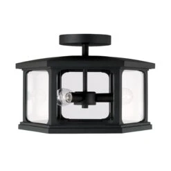 Safavieh Winkel -Safavieh Winkel Walton 3 light Outdoor Semi Flush Mount 1