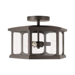 Safavieh Winkel -Safavieh Winkel Walton 3 light Outdoor Semi Flush Mount