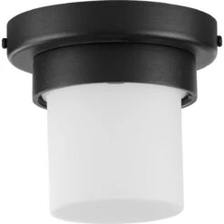 Safavieh Winkel -Safavieh Winkel Z 1060 Collection Black One Light LED Outdoor Flush Mount 1