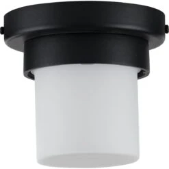 Safavieh Winkel -Safavieh Winkel Z 1060 Collection Black One Light LED Outdoor Flush Mount