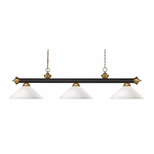 Avery Home Lighting Riviera Bronze & Satin Gold Matte Opal 3 Light Billiard Light - Bronze + Satin Gold -Safavieh Winkel Z lite Riviera Bronze Satin Gold Matte Opal 3 Light Billiard Light 8f2ddd56 c522 448c a5ed ec5a40920511 scaled